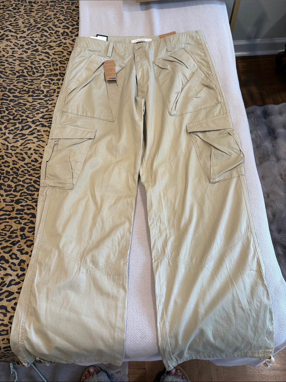 Mavi Men's Light Tan Cargo Pants with Utility Pockets